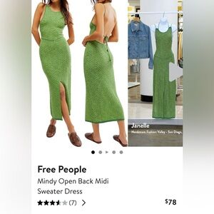 Free People Mindy open back midi dress